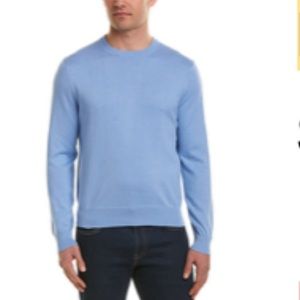 Blue Brooks Brothers Cotton Crewneck Sweater